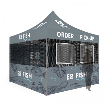 3m x 3m Street Food Gazebo - Catering Gazebo with Serving Windows