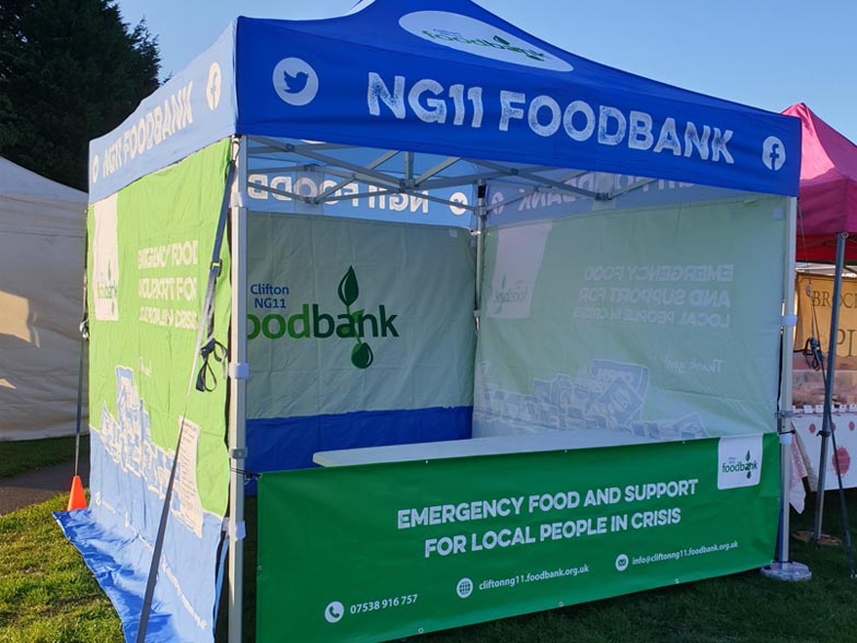 Clifton NG11 Foodbank Custom Printed Gazebo