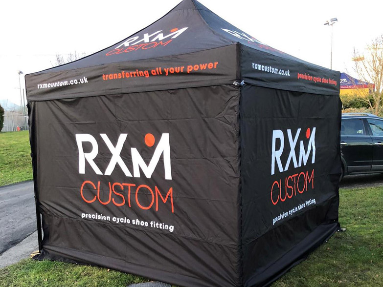 Printed gazebo at an outdoor event