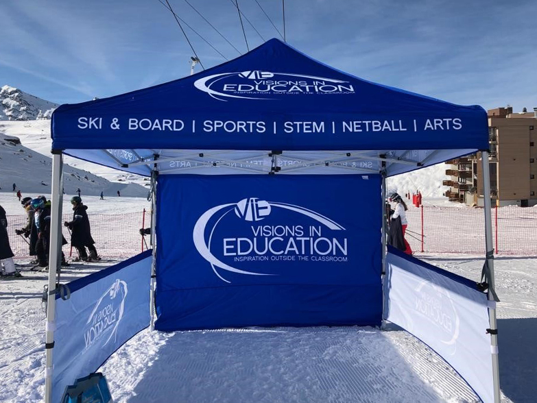 Gazebo on a ski slope