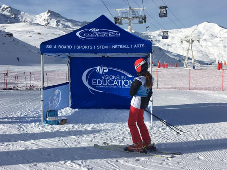 Gazebo on a ski slope