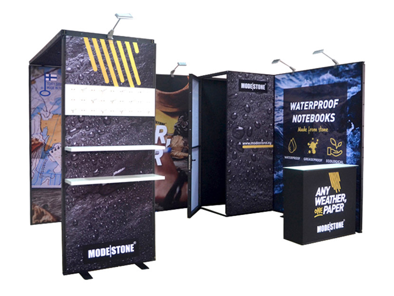 InstaLoc exhibition booth set-up