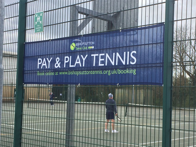 Tennis Club Mesh Banner
