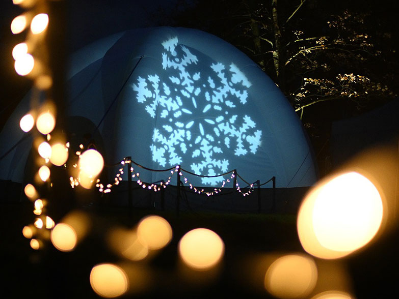 10x10m Spider Dome XL Night Night Light Illuminated 10x10m Spider Dome XL