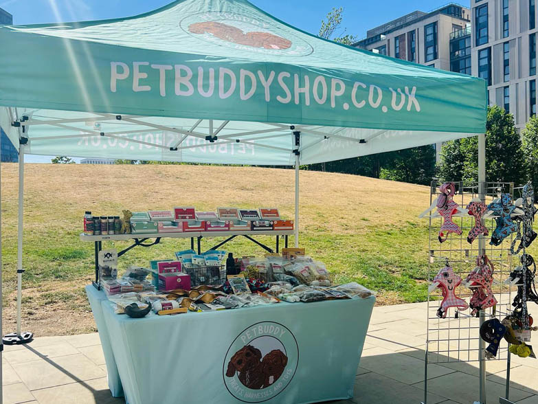 Pet Buddy Retail 3x3m Branded canopy and tablecloth for pet products