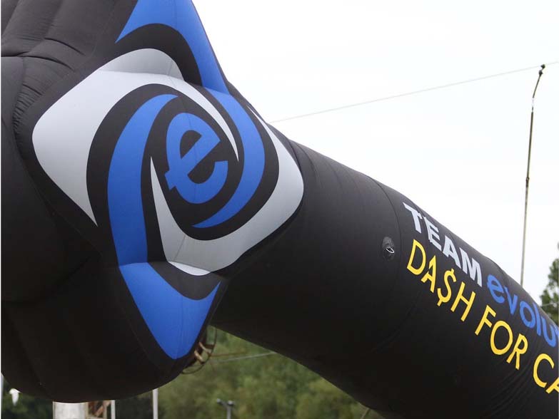 Inflatable arch close up