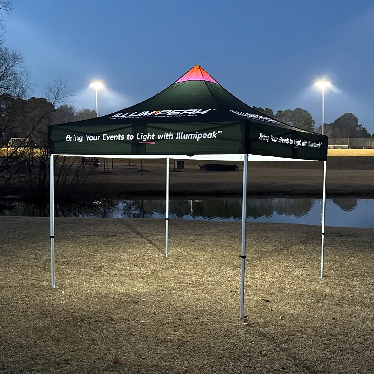 Illumipeak custom canopy at event