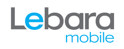 Lebara logo - mobile brand event display